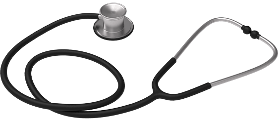 stethoscope on gray background